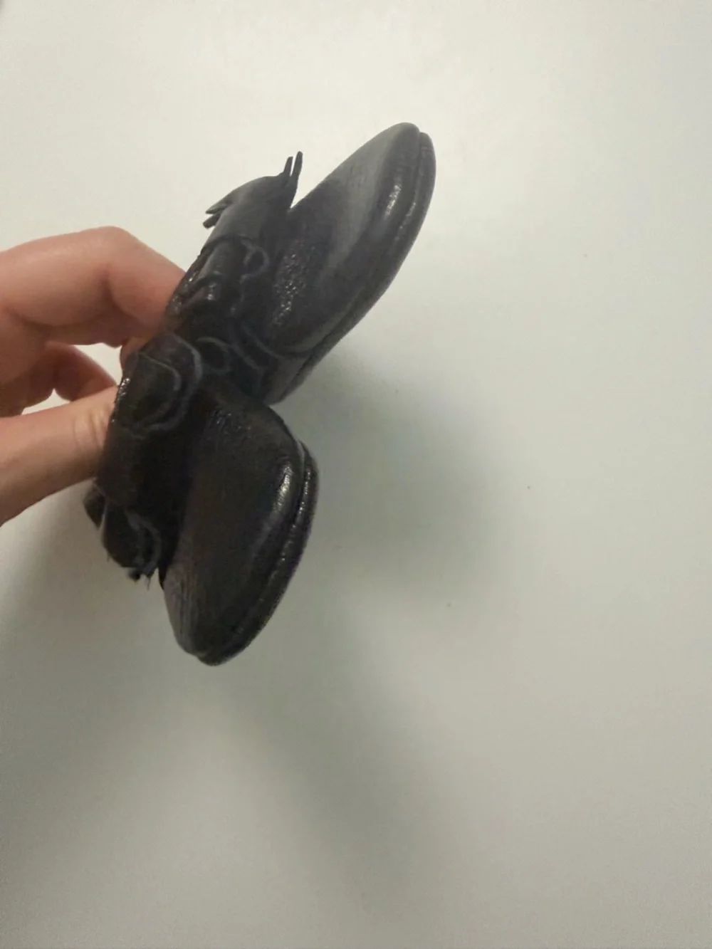 Bare Soles Moccasins Leather Soft Bow Black Baby Size 1 NB-3m